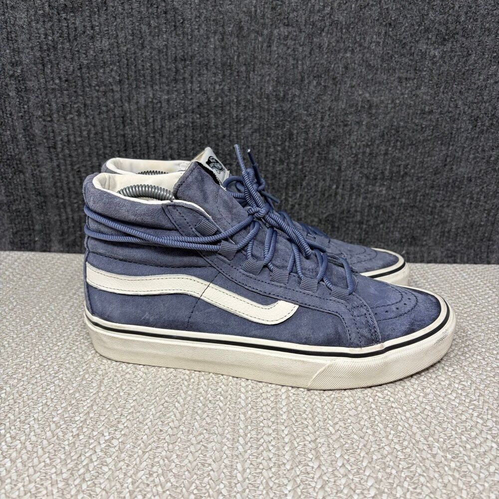 Vans SK8-Hi Reissue Ghillie Pig Suede Blue Suede Skate Shoes Sneakers Womens 8.5
